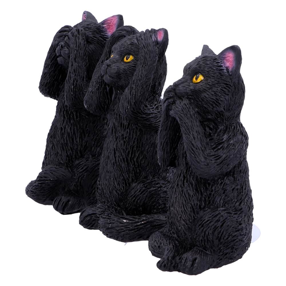 Nemesis Now - Three Wise Felines Dekorative Figuren - Schwarz